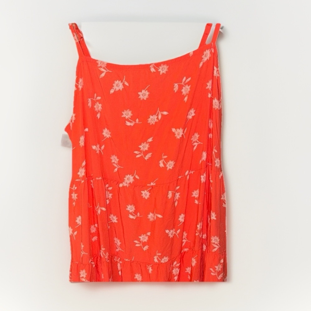 Old Navy Orange Floral Midi Dress - Picture 2 of 4